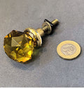 Amber Glass Cupboard Knob — Glass, late 19th century