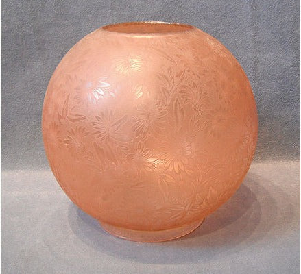 Amber Glass Oil Lamp Globe — view 2