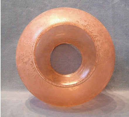 Amber Glass Oil Lamp Globe — view 3