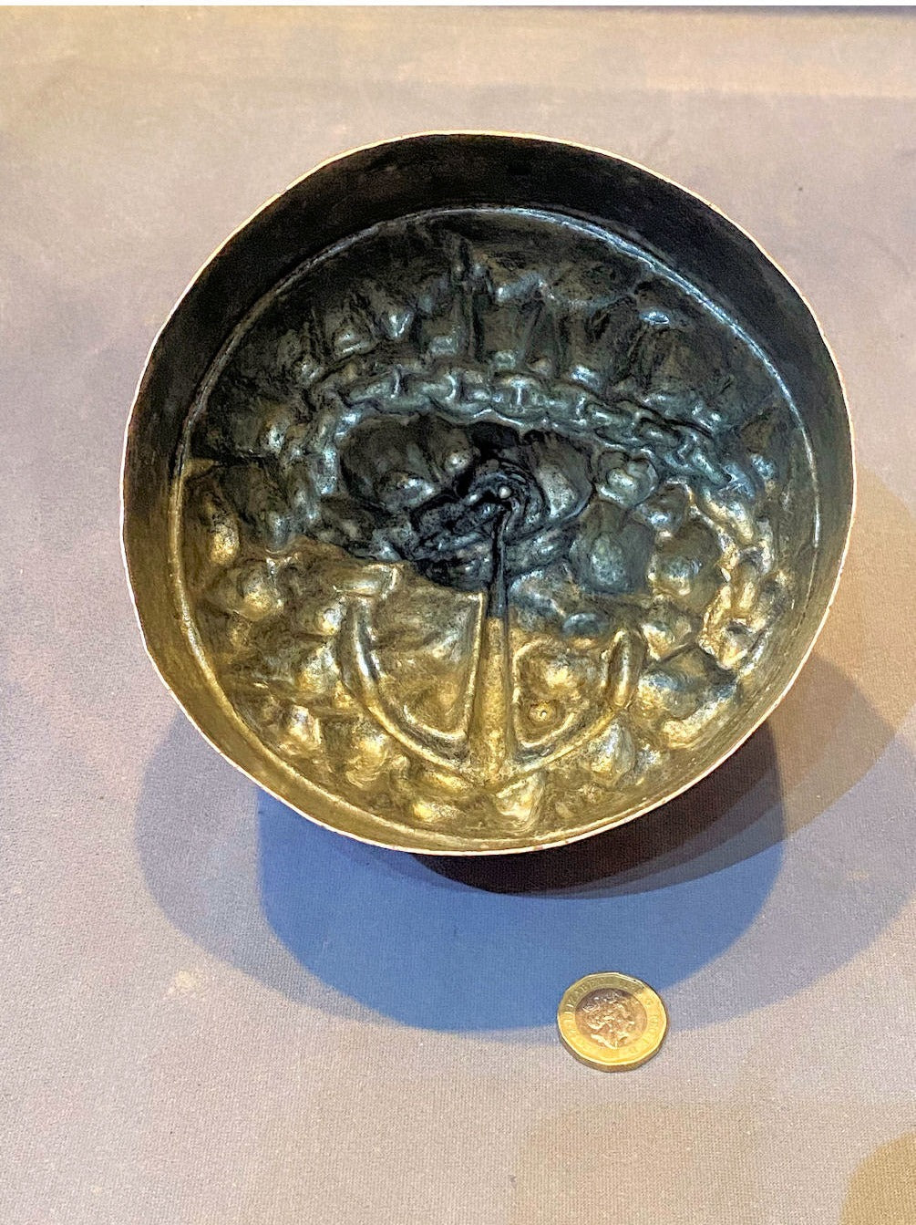 Anchor on Rocks Copper Jelly Mould — view 4