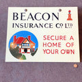Beacon Insurance Co. Glass Advert