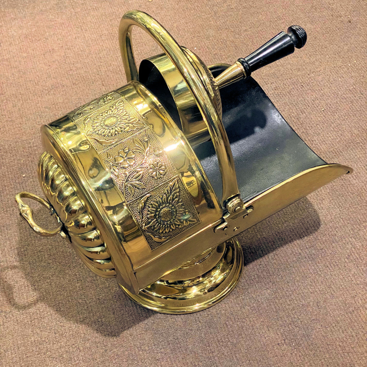Brass Coal Helmet & Scoop