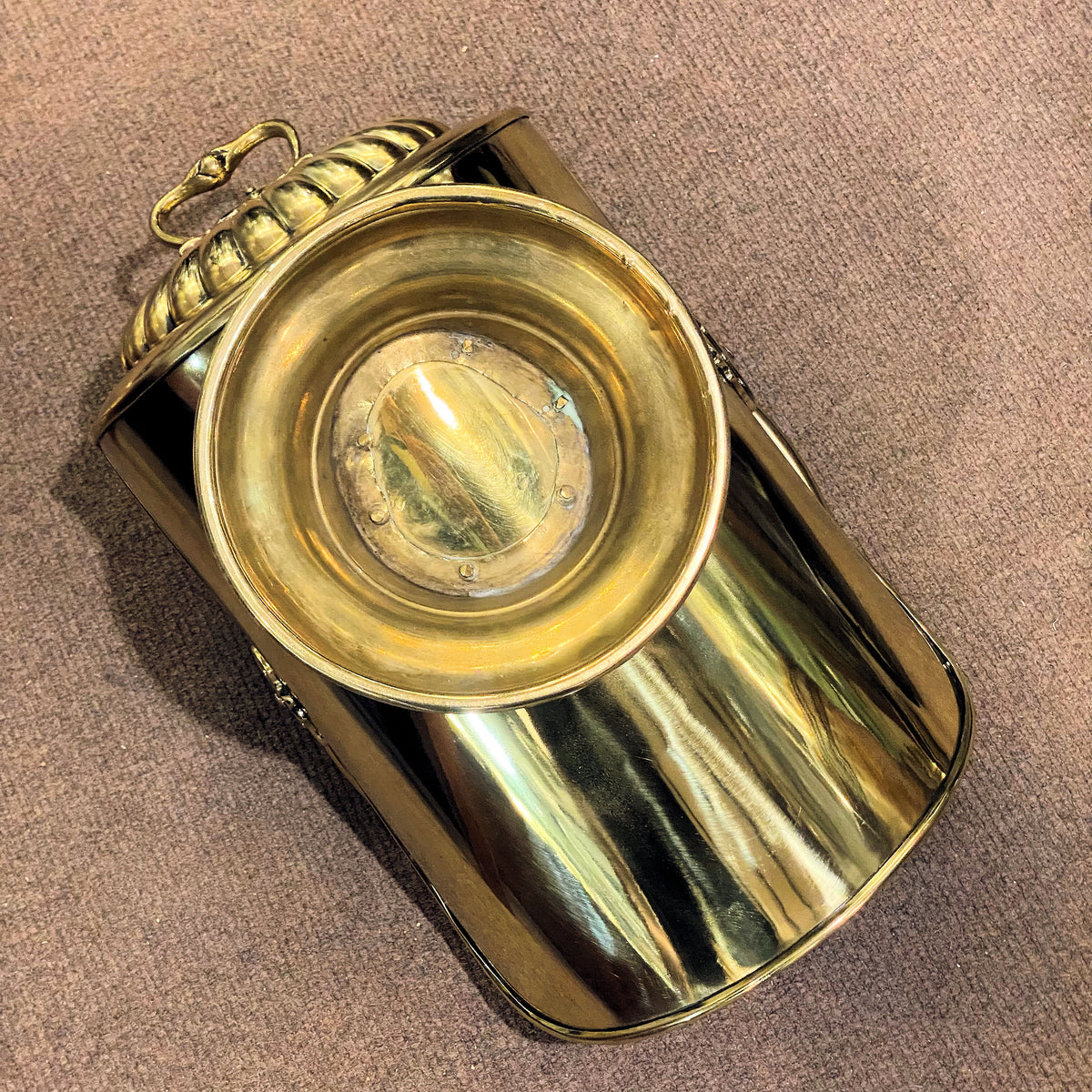 Brass Coal Helmet & Scoop