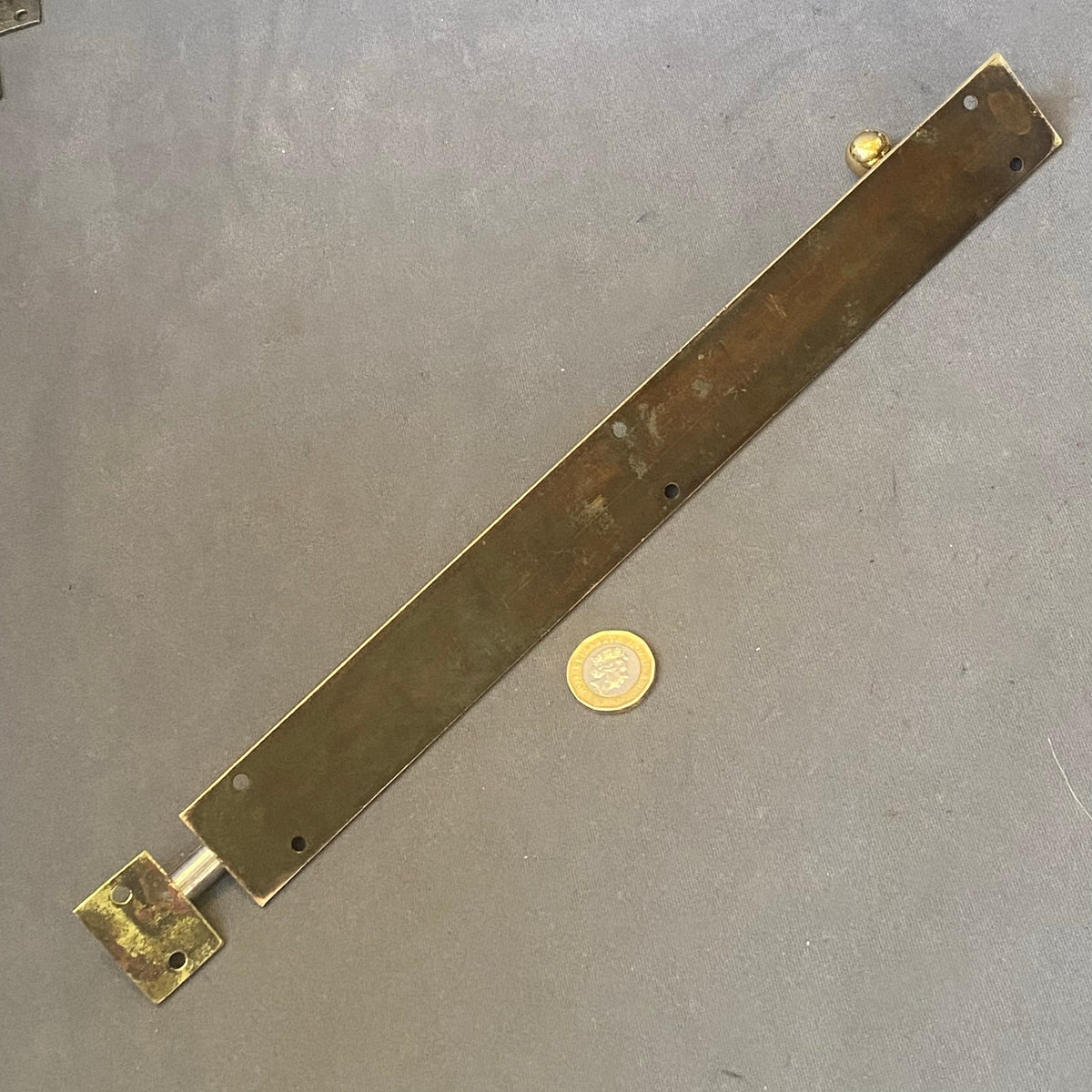 WT&S 12" Brass Door Bolt