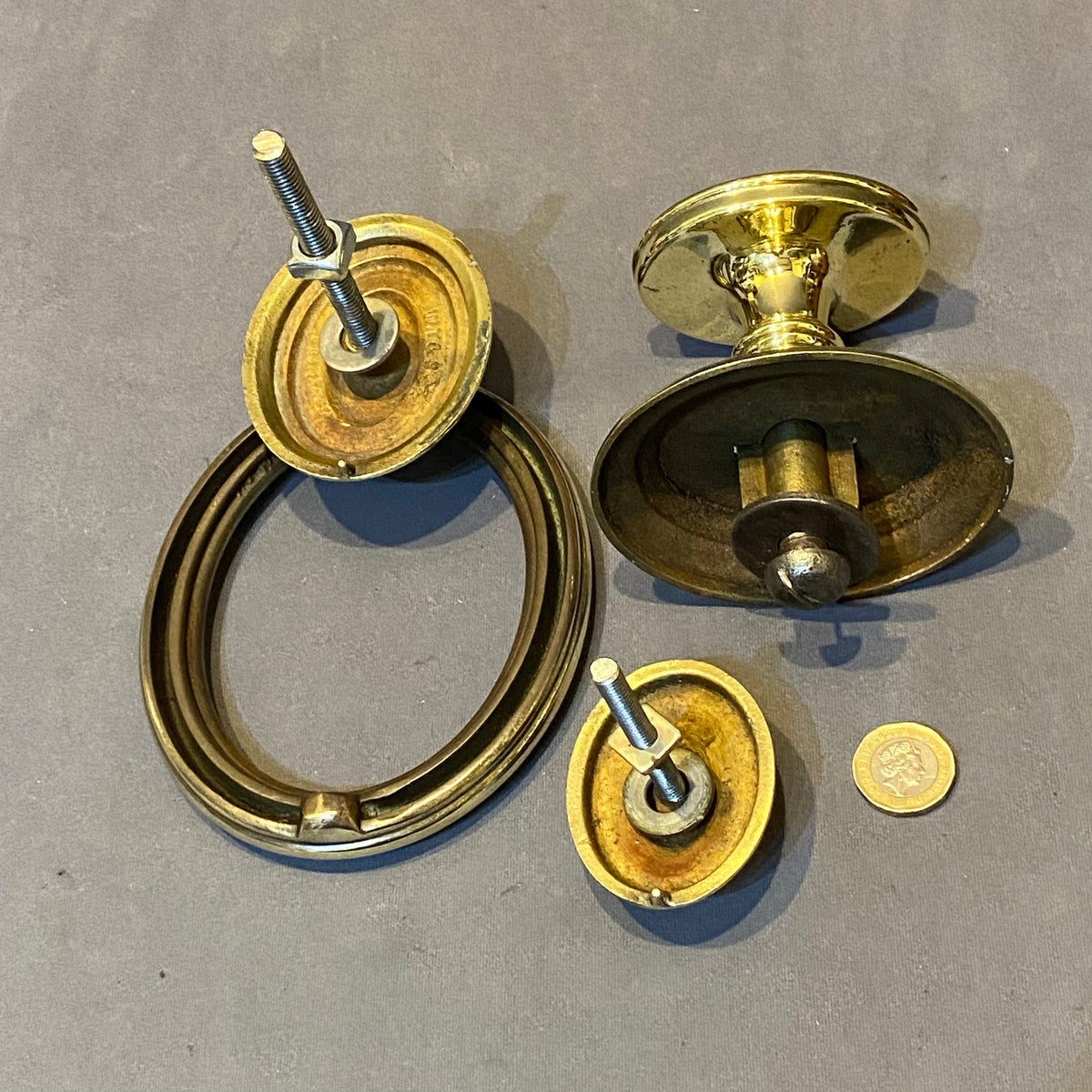 WT&S Brass Door Knocker & Door Pull