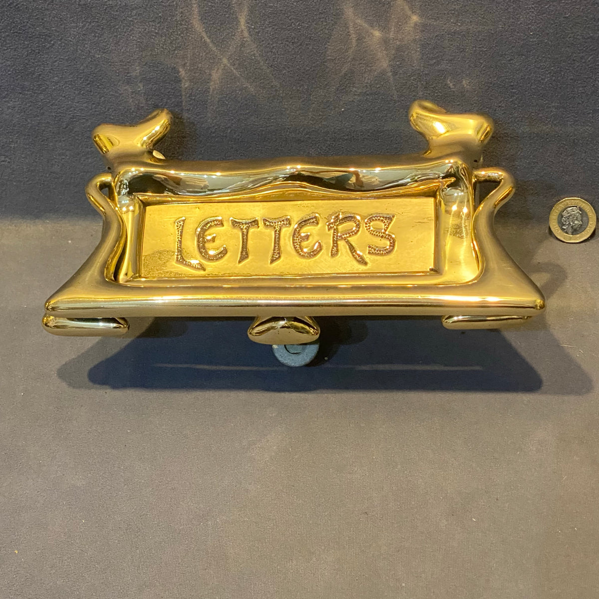 Brass Letter Flap with Door Knocker