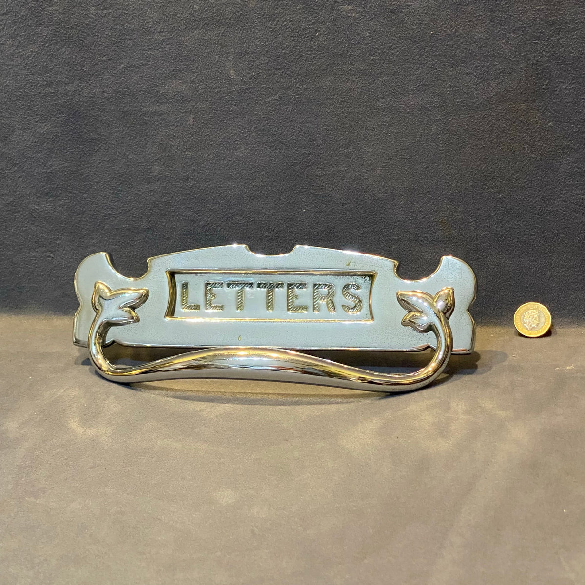Chrome Plated Letter Flap with Door Pull