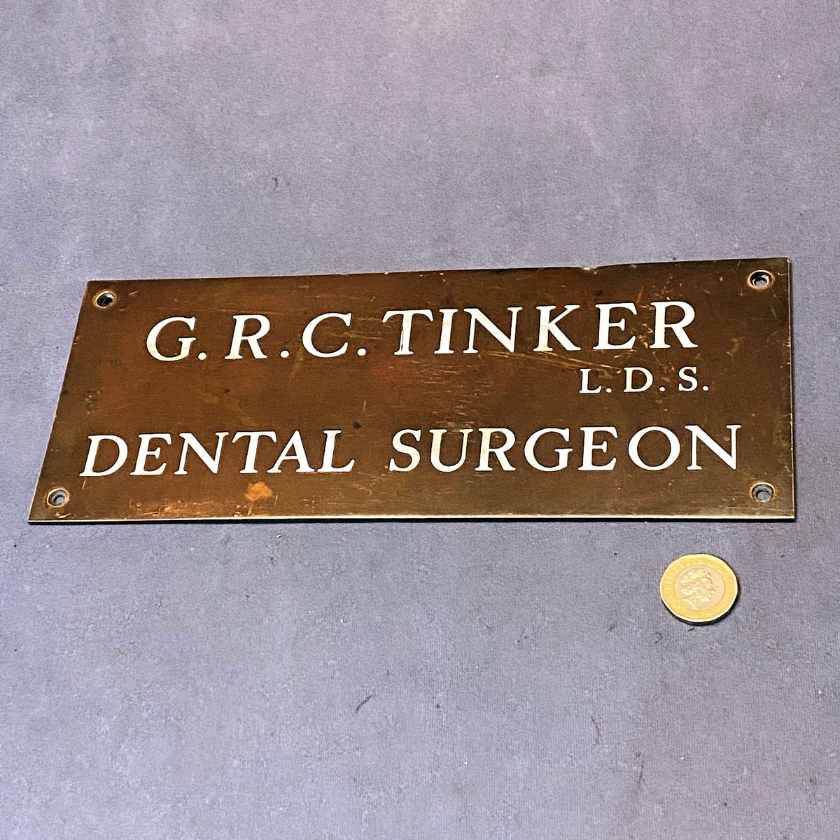 Dental Surgeon Brass Nameplate