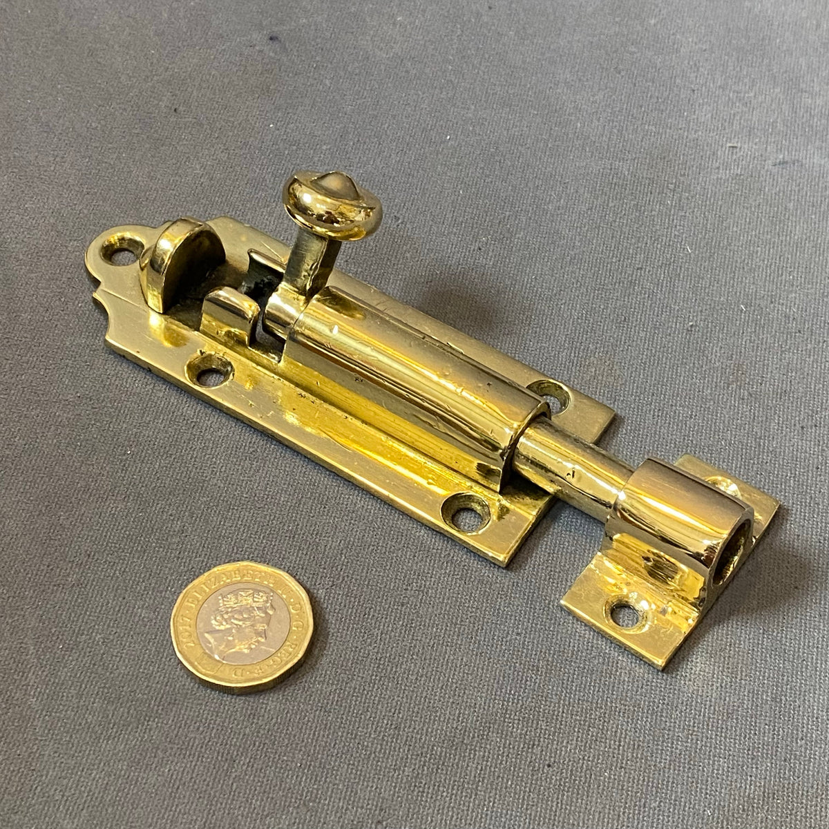 4" GWR Brass Door Bolt