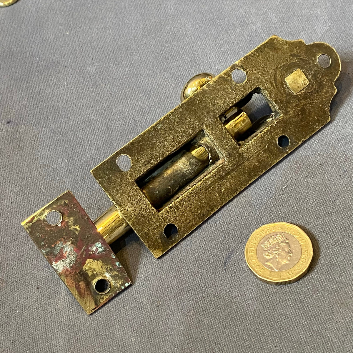 4" GWR Brass Door Bolt