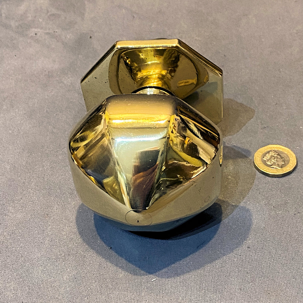 Octagonal Brass Door Pull Knob