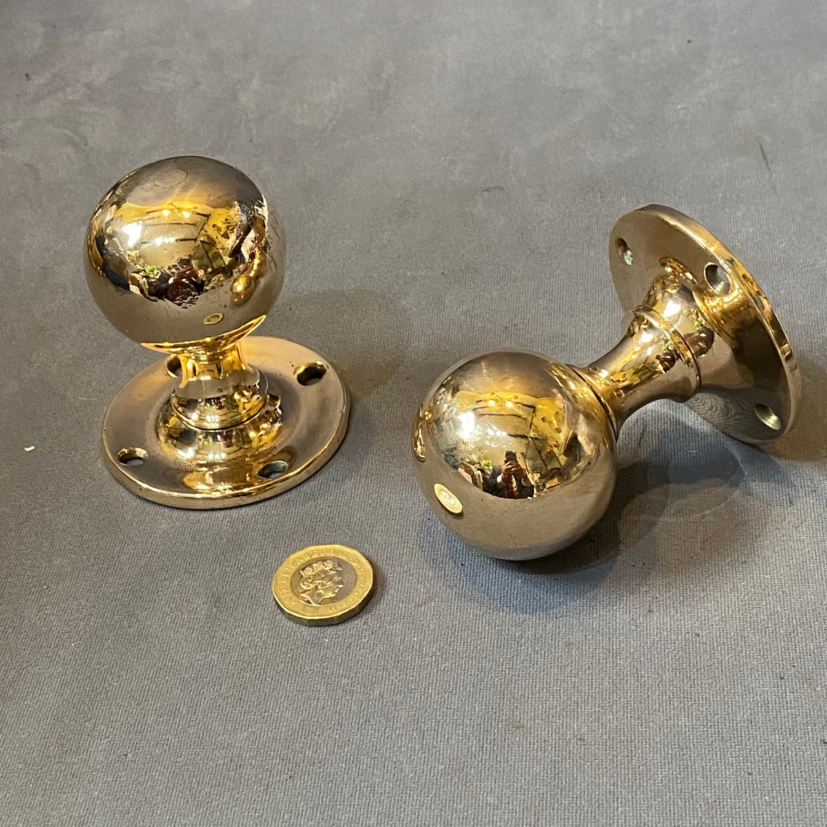 Pair of Brass Door Handles
