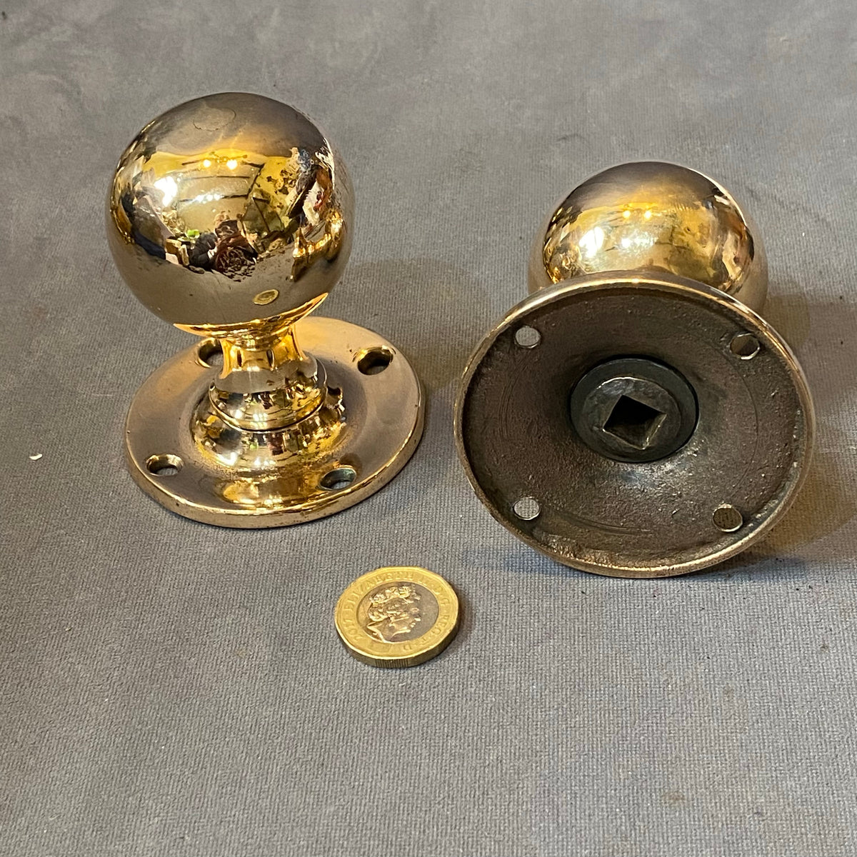 Pair of Brass Door Handles