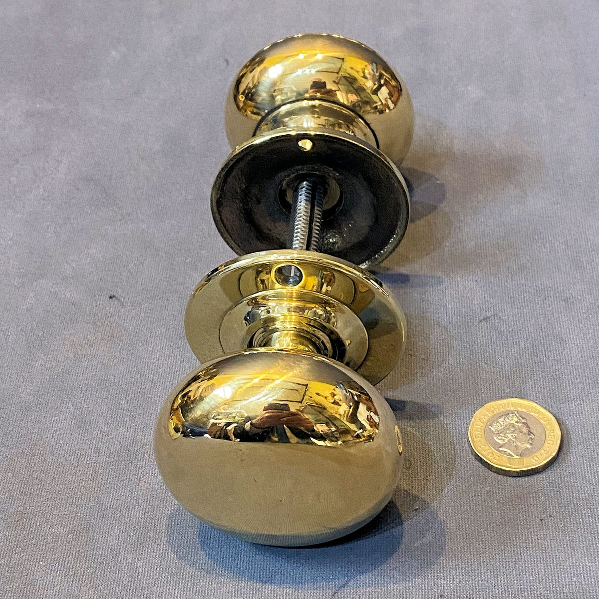Pair of Brass Door Handles, 3 matching available