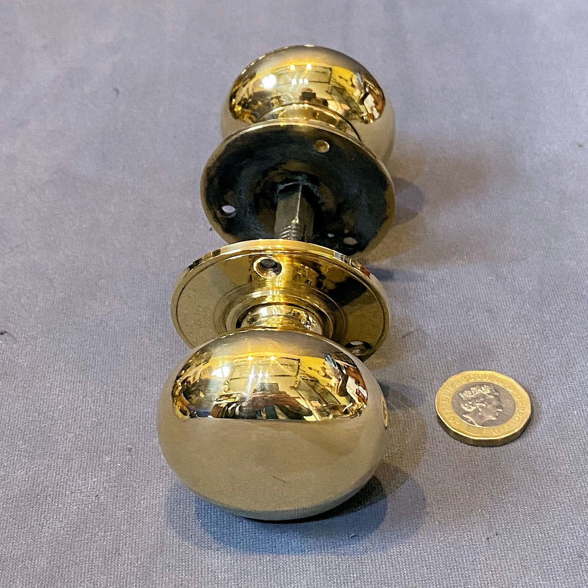 Pair of Brass Door Handles, 4 pairs matching available