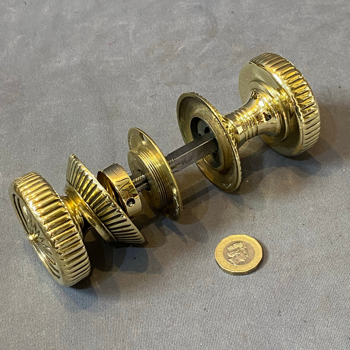 Pair of WT&S Brass Door Handles