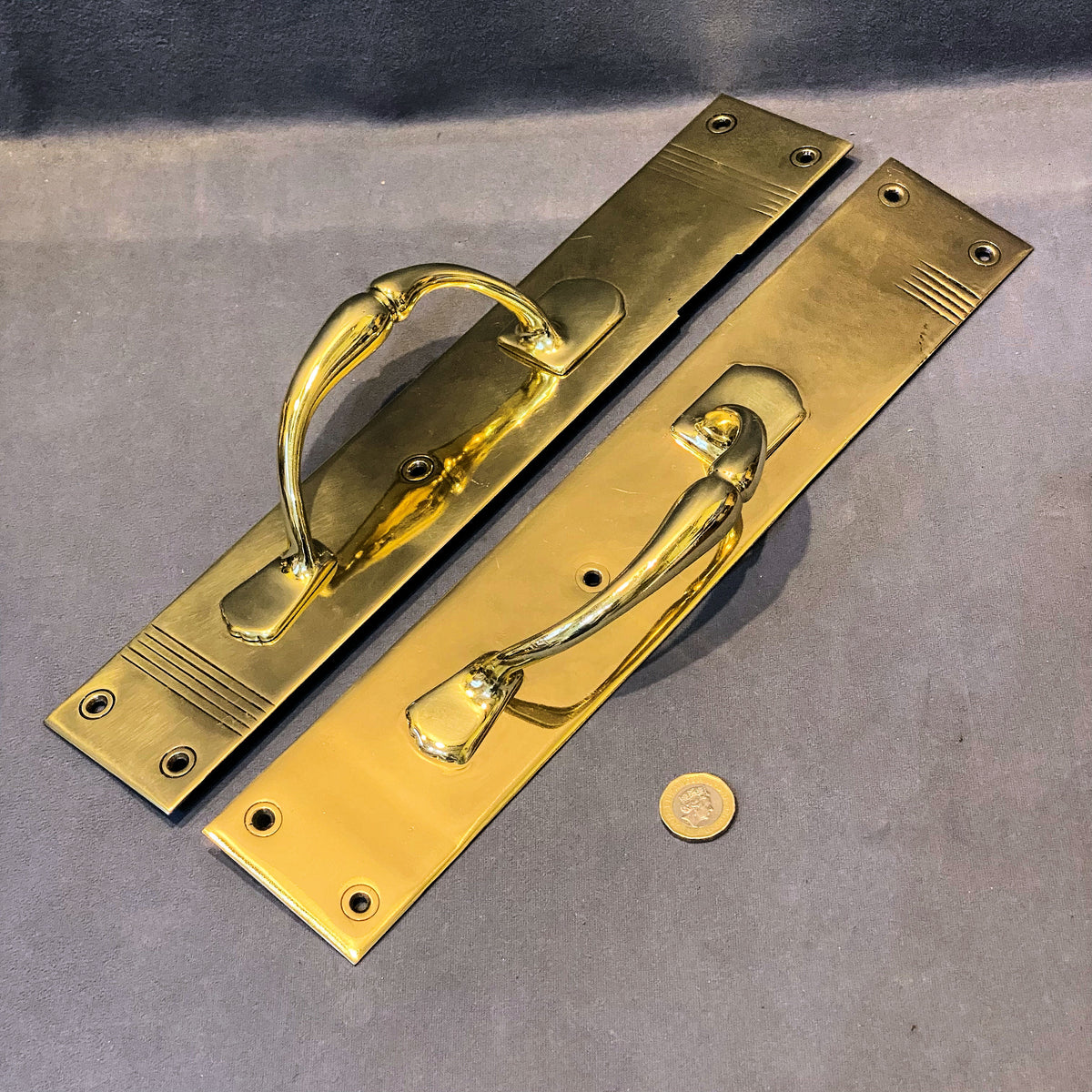 Pair of Brass Door Pulls