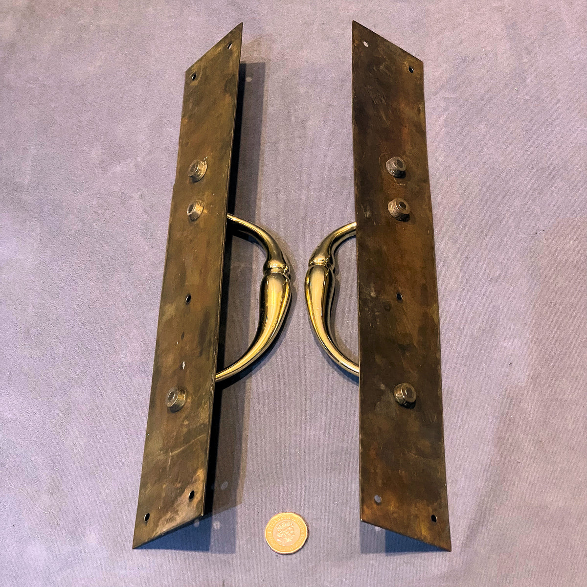 Pair of Brass Door Pulls