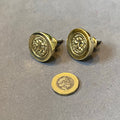 Pair of Brass Lion Mask Cupboard Knobs