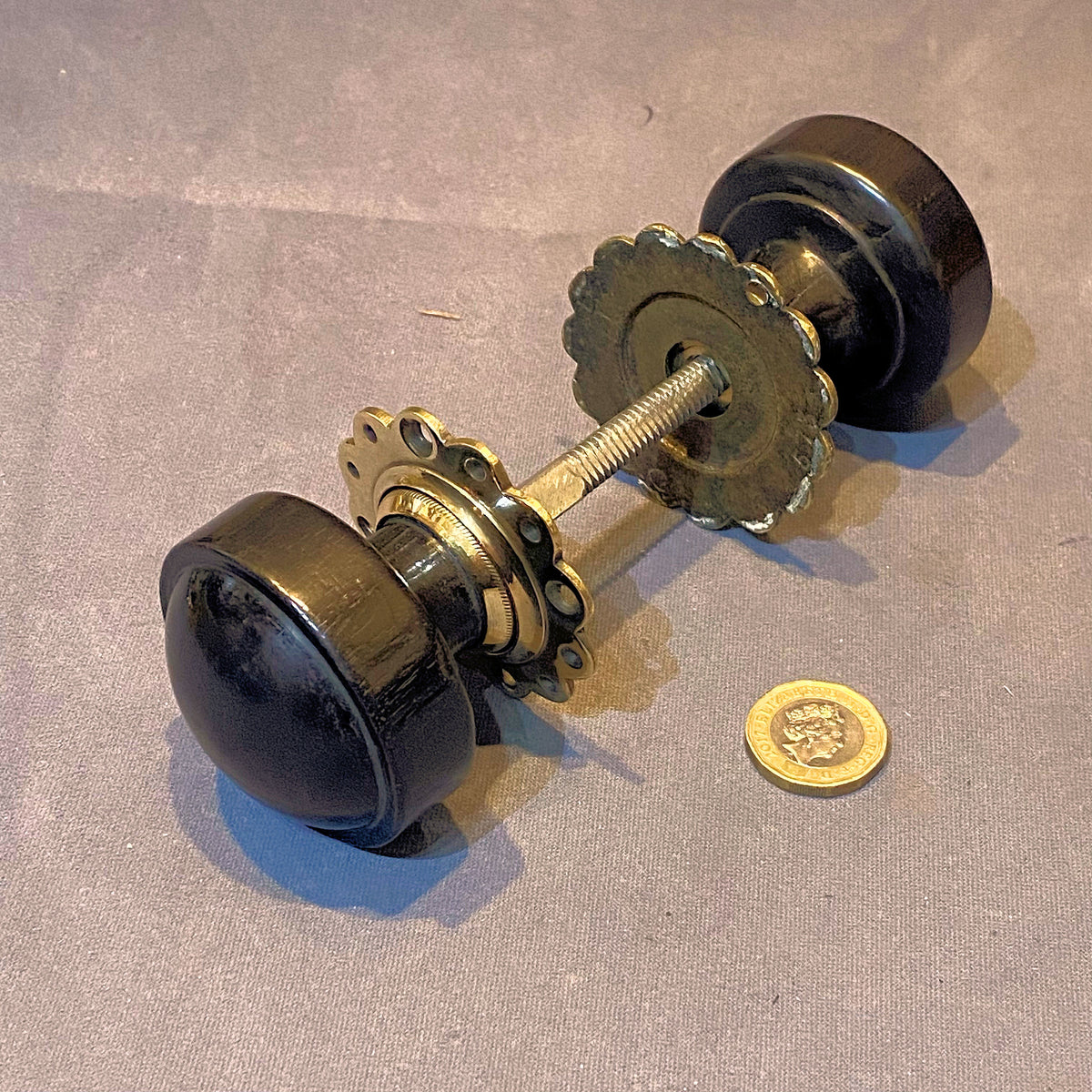 Pair of Ebony Door Handles, 5 very similar pairs available