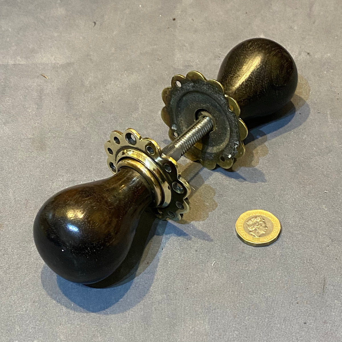 Pair of Ebony Door Handles