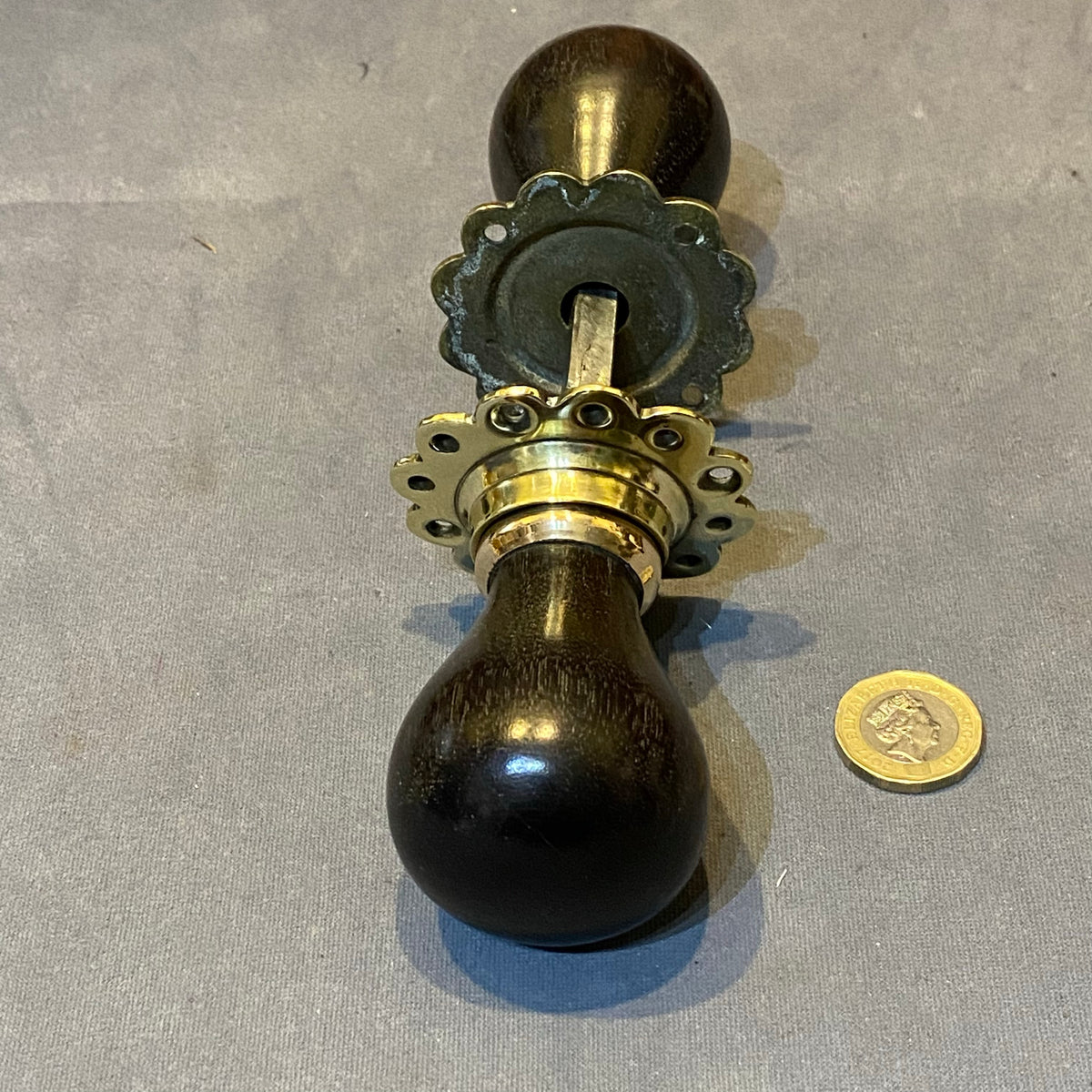Pair of Ebony Door Handles