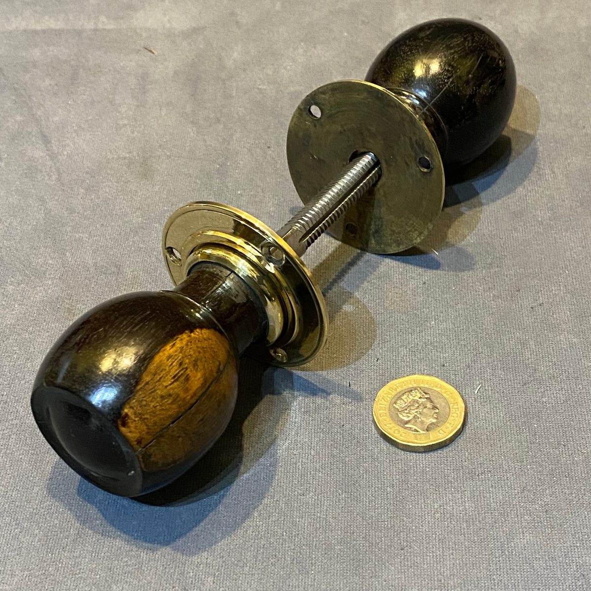 Pair of Ebony Door Handles