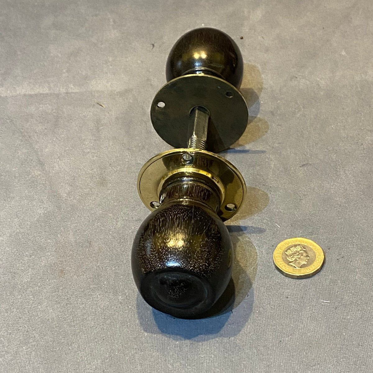 Pair of Ebony Door Handles