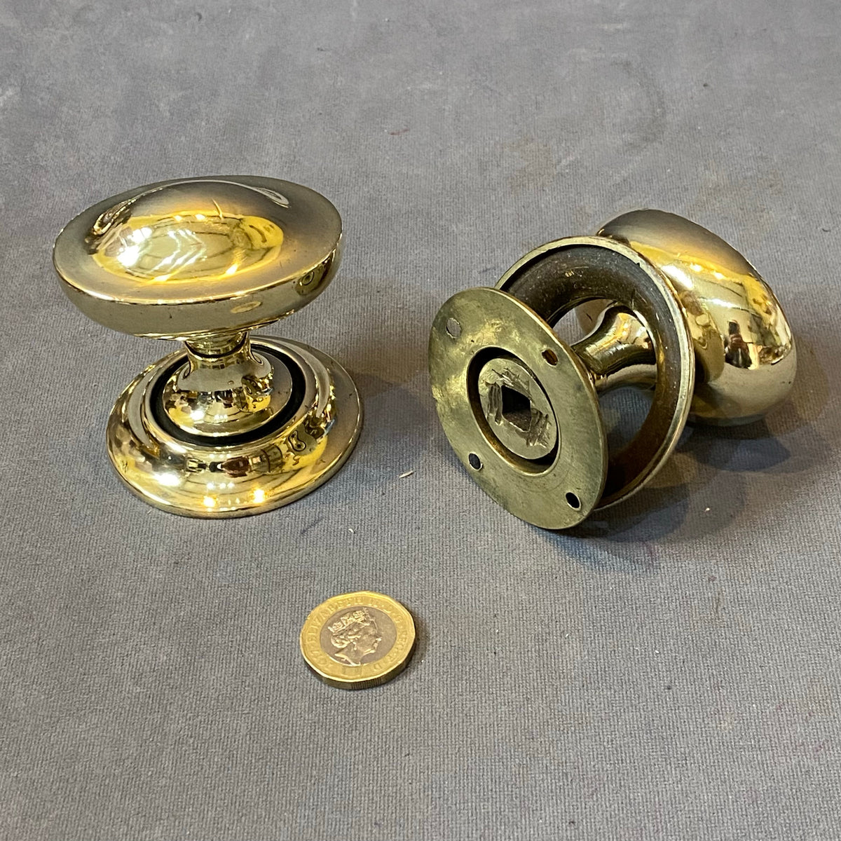 Pair of Elsleys Brass Door Handles, 2 pairs matching available