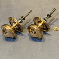 Pair of Large Brass Door Pull Knobs