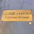 Physician & Surgeon Brass Nameplate