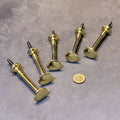 Run of Brass Hat or Coat Pegs, 5 available matching