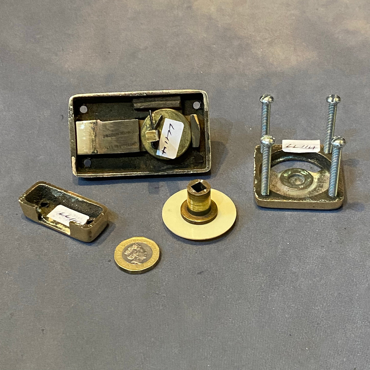 Vacant Engaged Brass Loo Door Bolt