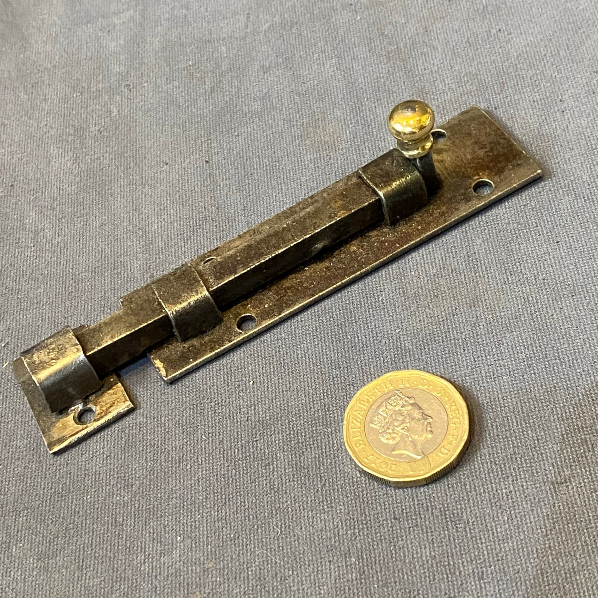 3.5" Wrought Iron Cupboard Door Bolt