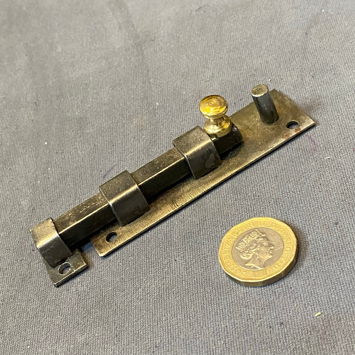 3.25" Wrought Iron Cupboard Door Bolt