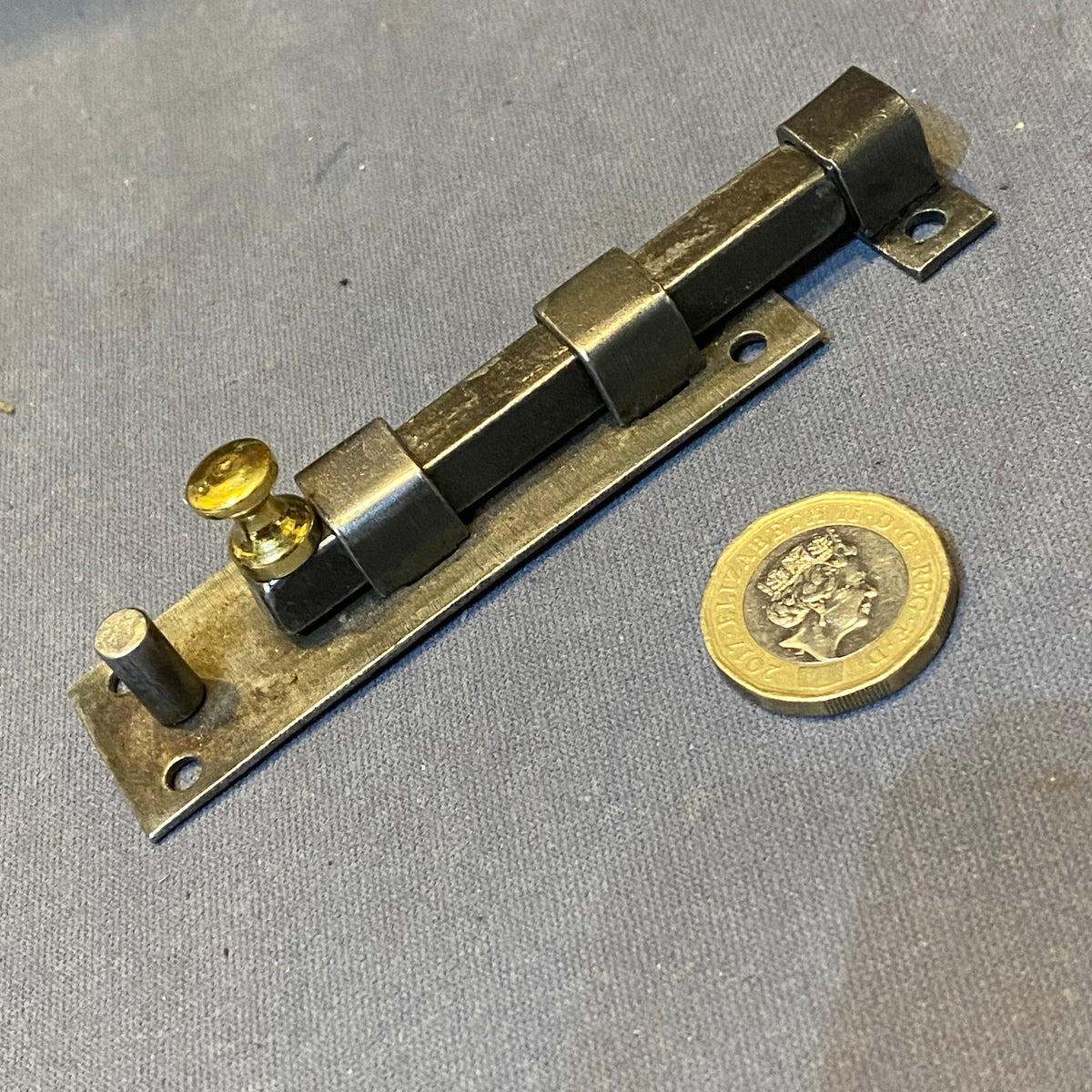 3.25" Wrought Iron Cupboard Door Bolt