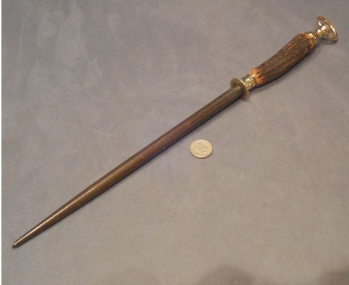 Antler Handled Butchers Steel — view 2