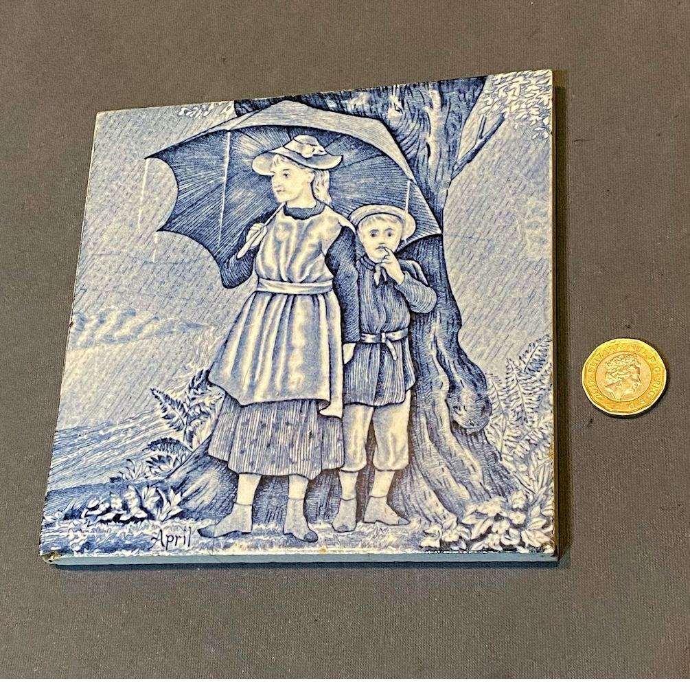 April Wedgwood Tile — Wood, late 19th century