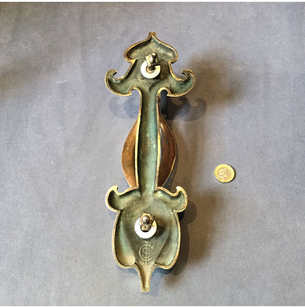 Art Nouveau Brass Door Knocker — view 2