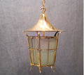 Art Nouveau Brass Electric Hall Lantern — Brass, 1920's