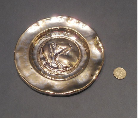 Arts and Crafts Brass Rat Plate — Brass, 1920's