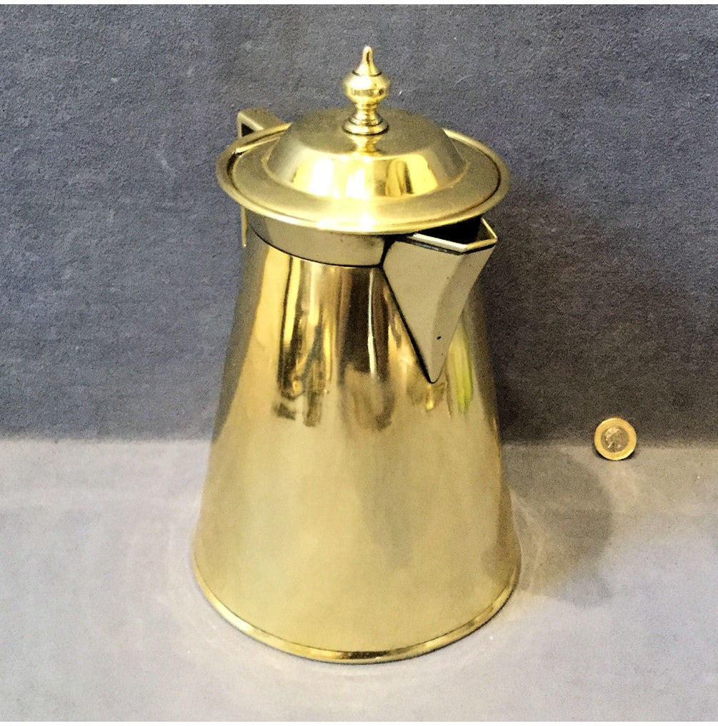 Arts & Crafts Brass Water Jug — view 2