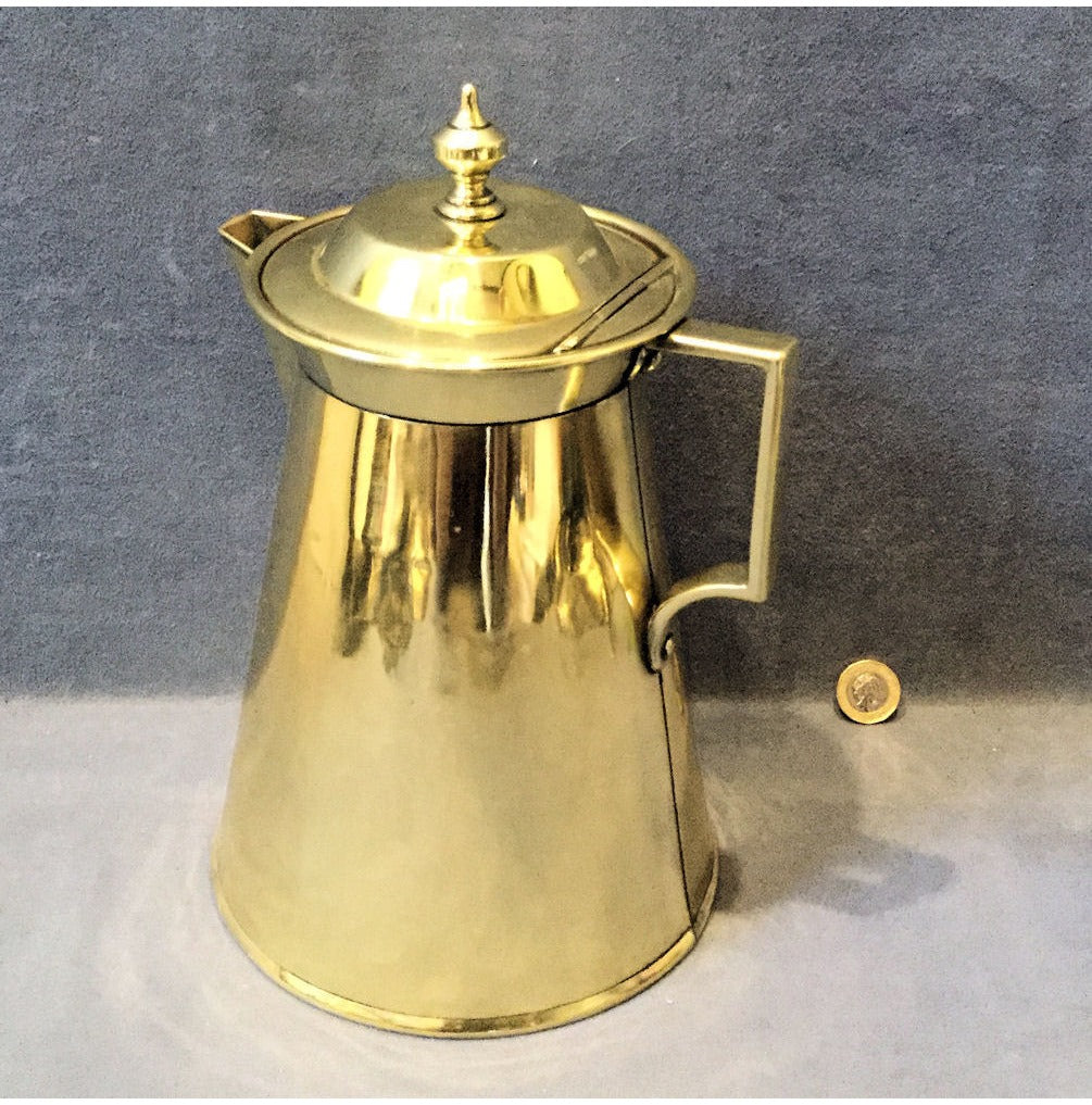 Arts & Crafts Brass Water Jug — view 3