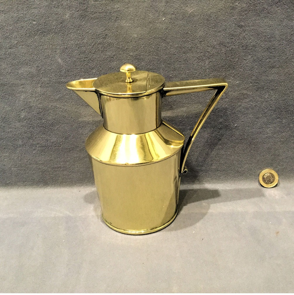 Arts & Crafts Brass Water Jug — Brass, late 19th century