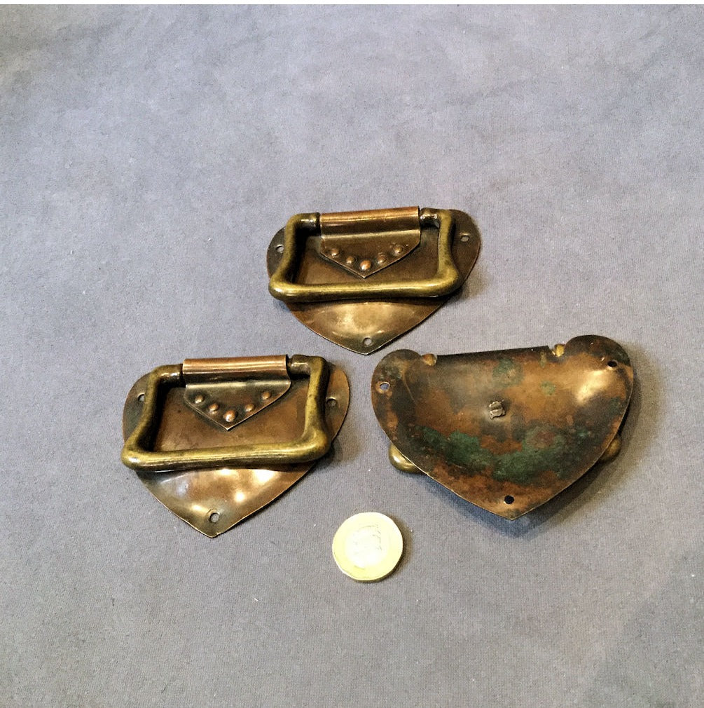 Arts & Crafts Copper and Brass Drawer Pull, 3 available — view 2