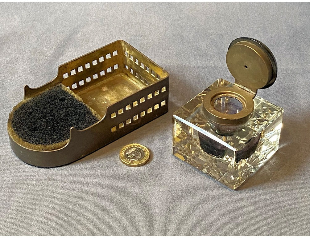 Arts & Crafts Inkwell with Brush Wipe — view 3