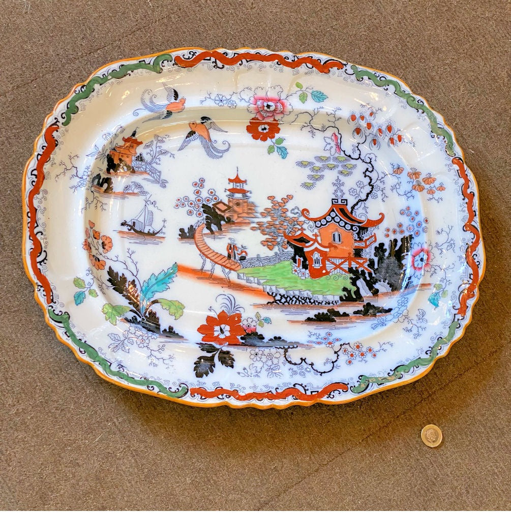 Ashworth's Oval Platter — Ceramic, mid 19th century