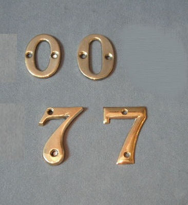 Assorted Brass Numbers for House Doors — Brass, 1920