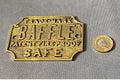 Baffle Brass Safe Plate — Brass, 1920's