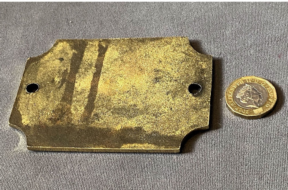 Baffle Brass Safe Plate — view 2